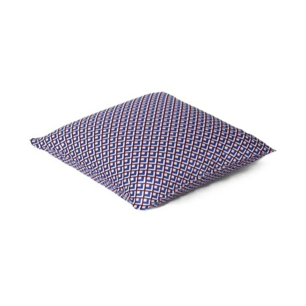 Threshold Burgundy Blue Square Foulard Accent Toss 18